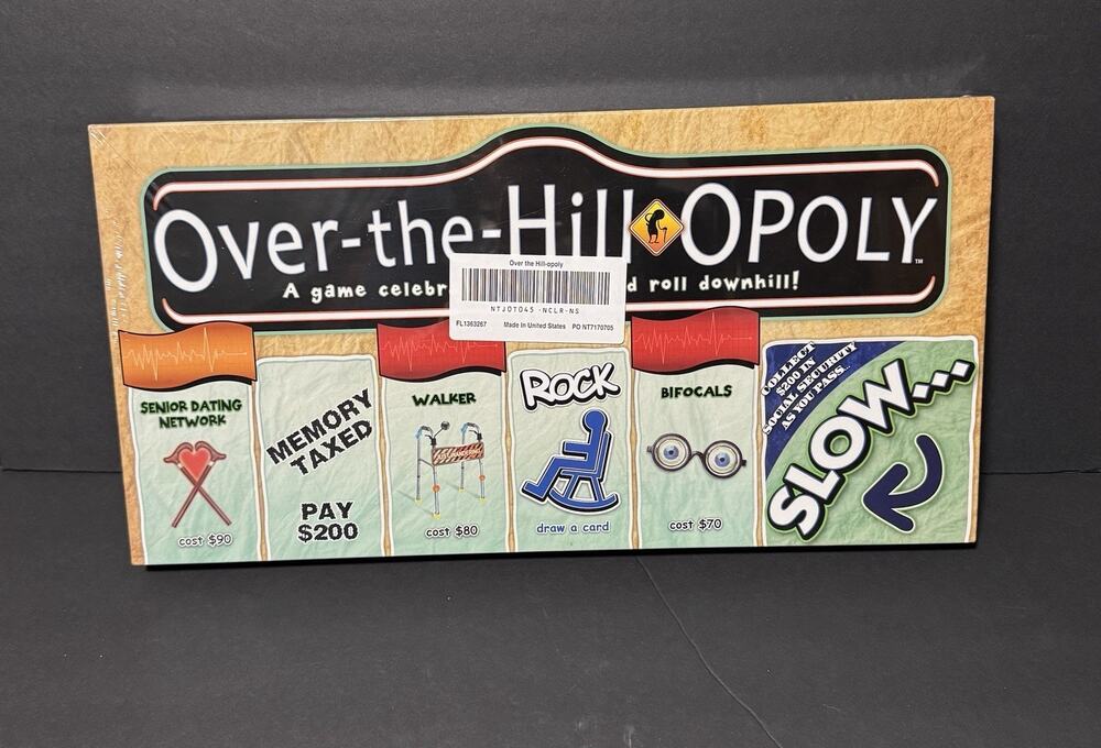 NEW Over-The-Hill-Opoly Board Game Elderly Game